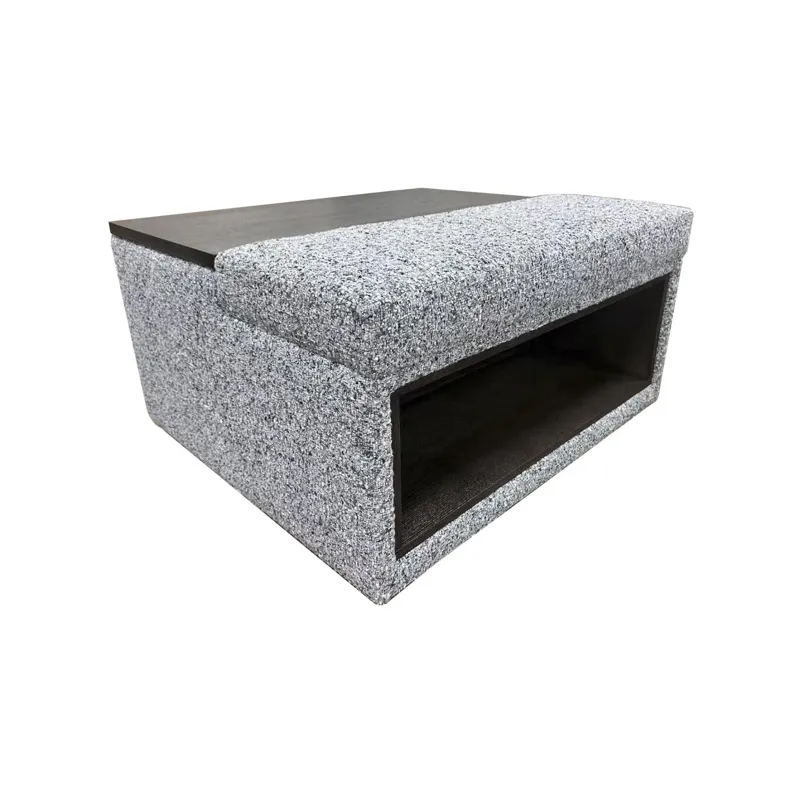 Rory Verona Indigo Ottoman W/Pop Up Tray And Storage