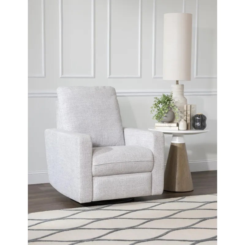 Tate Verona Smoke P1 Swivel Glider Recliner Shown In River Rock