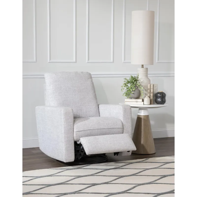 Tate Verona Smoke P1 Swivel Glider Recliner Shown In River Rock