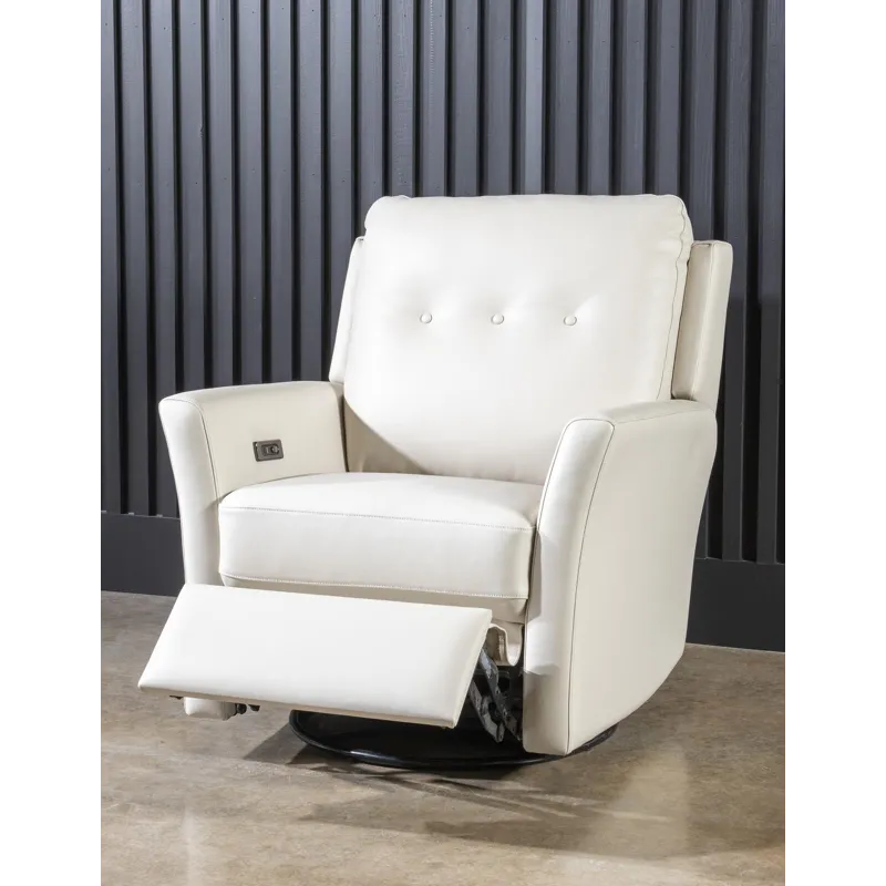 Recliners And Accents P1 Swivel Glider Tufted Back Shown In Ravello Creampuff)