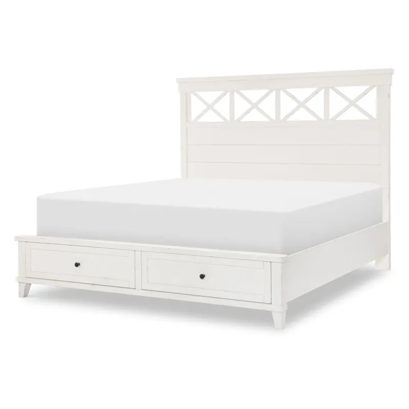 XXX\'s and OOO\'s Complete Panel Bed W Storage Footboard, Ca - King/California King