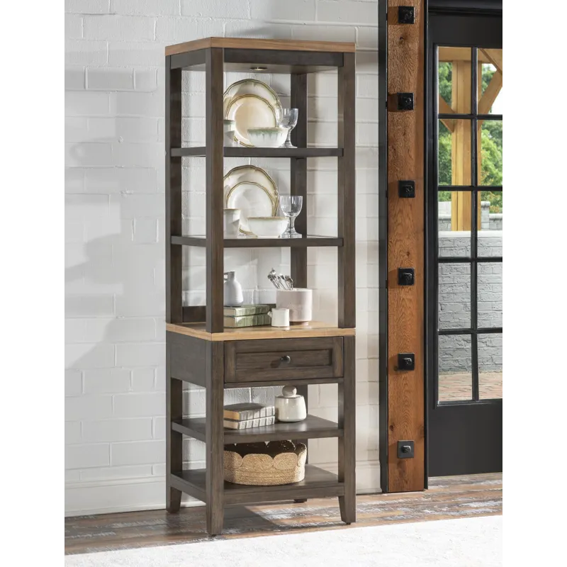 XXX\'s and OOO\'s Complete Bookcase(2 Glass Shelves, Puck Light, 3 Shelves, 1 Drawer, Wire Managemen