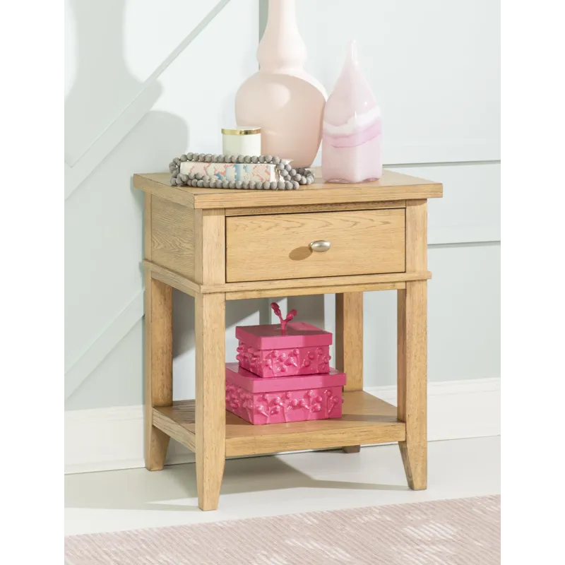 Today's Traditions Open Nightstand 1 Drawer Natural Hickory