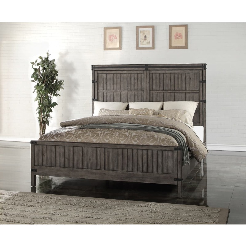 King Headboard, Grey NIS421799636 at FurnitureLand