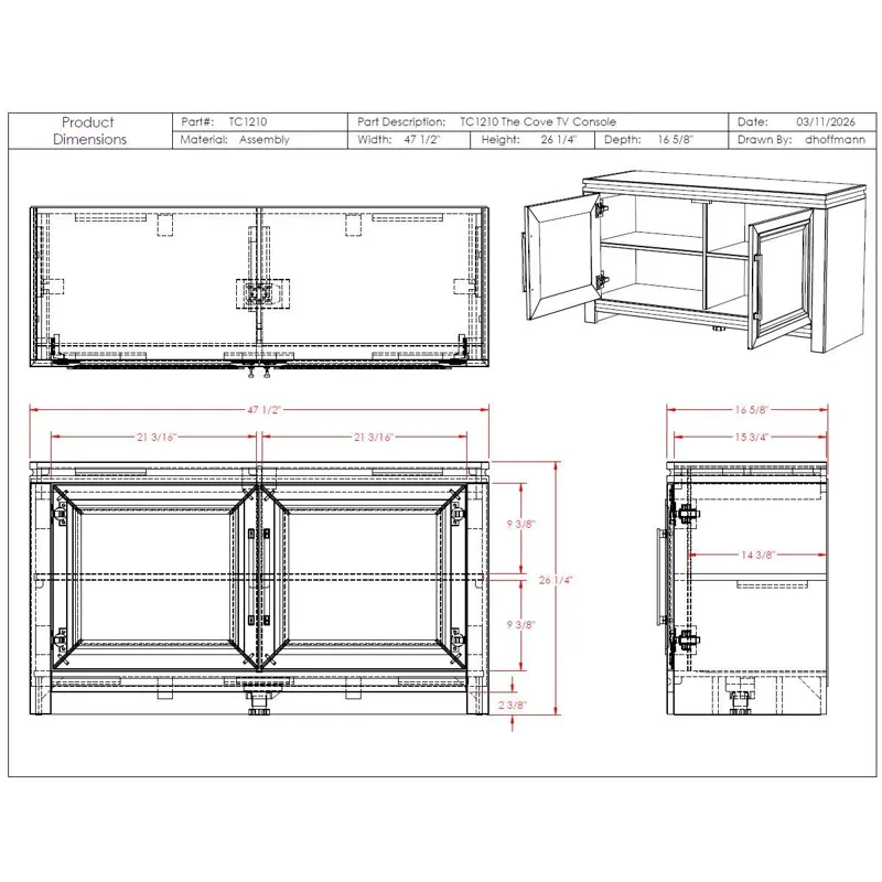 2 Door Modular Cabinet, Khaki