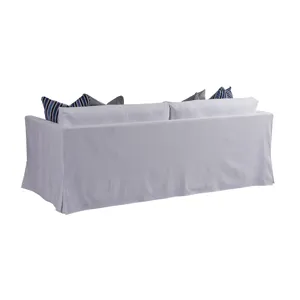 Marina Slipcover Apartment Sofa in White