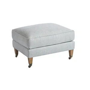 Sydney Ottoman with Pewter Casters