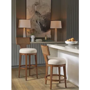 La Costa Calavera Woven Swivel Counter Stool