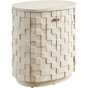 Rendezvous Albion Stone Oval Nightstand