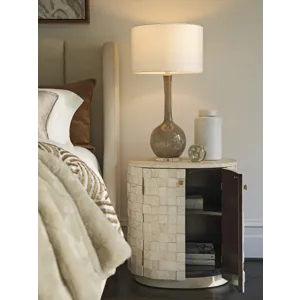 Rendezvous Albion Stone Oval Nightstand