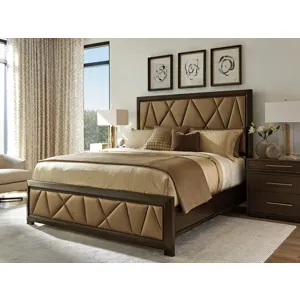 Spectrum Upholstered Panel Bed 6/6 King