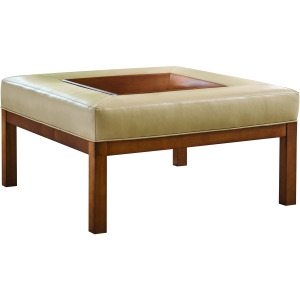 Lexington Leather Crandon Park Leather Ottoman