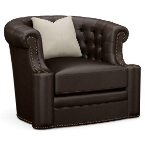 Lexington Leather Feroni Leather Swivel Chair