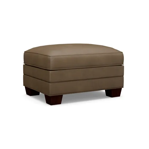 Couture Leather Tyson Leather Ottoman