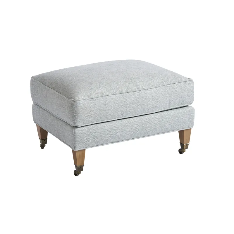 Sydney Ottoman with Pewter Casters