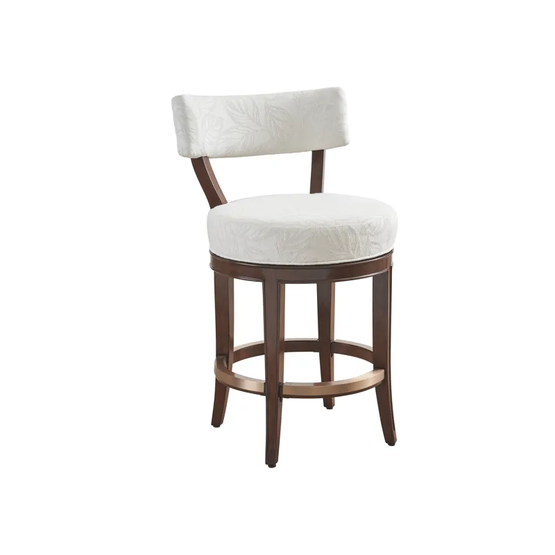 Rendezvous Giles Upholstered Swivel Counter Stool