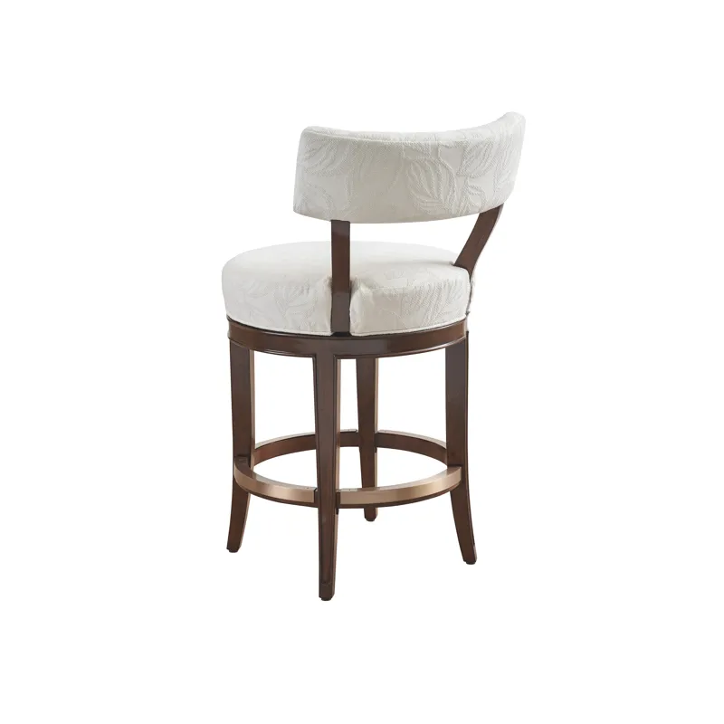 Rendezvous Giles Upholstered Swivel Counter Stool