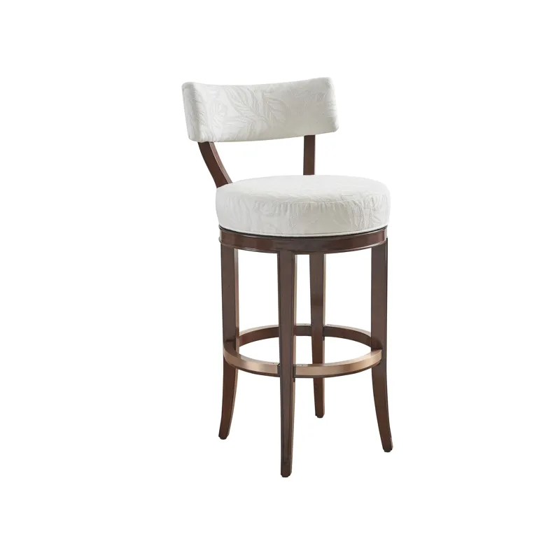 Rendezvous Giles Upholstered Swivel Bar Stool