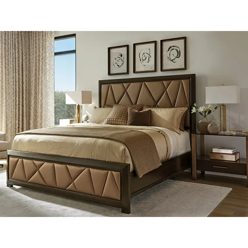 Spectrum Upholstered Panel Bed 6/6 King