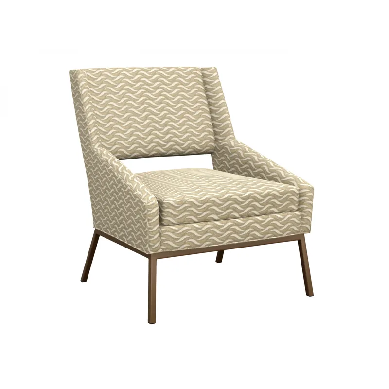 Featured Upholstery Amani Chair With Bright Brass