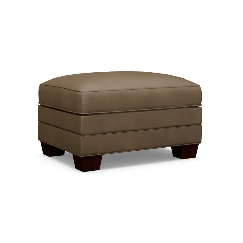 Couture Leather Braxton Leather Ottoman