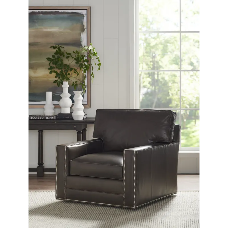 Couture Leather Braxton Leather Swivel Chair