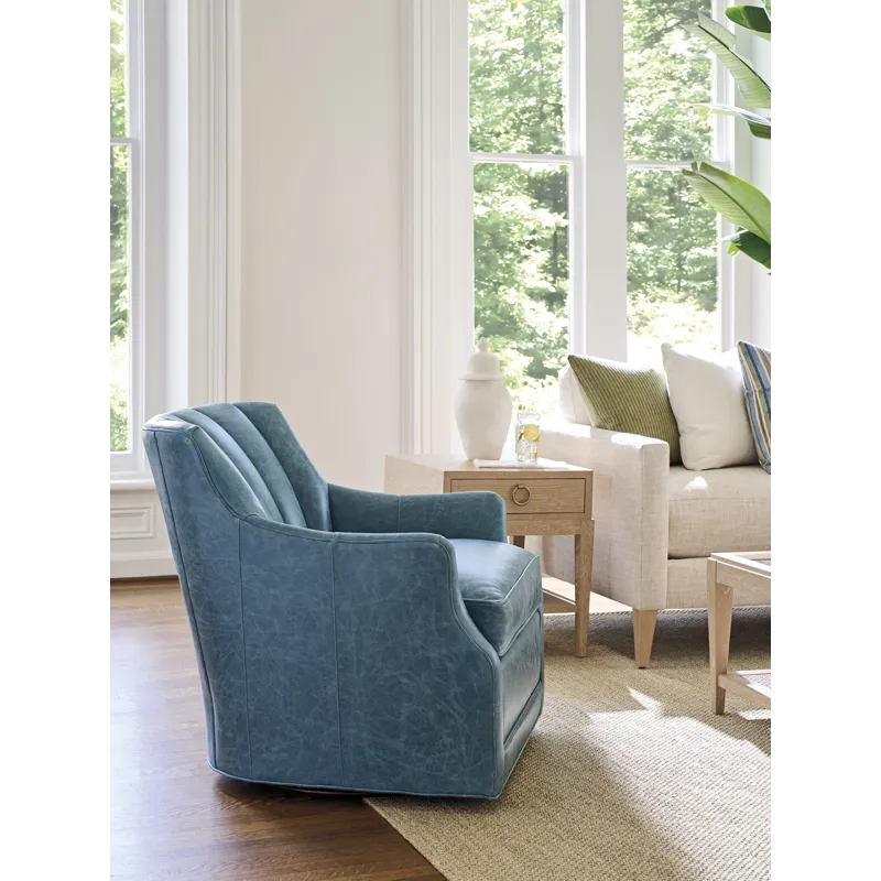 Sunday Morning Fenway Leather Swivel Chair