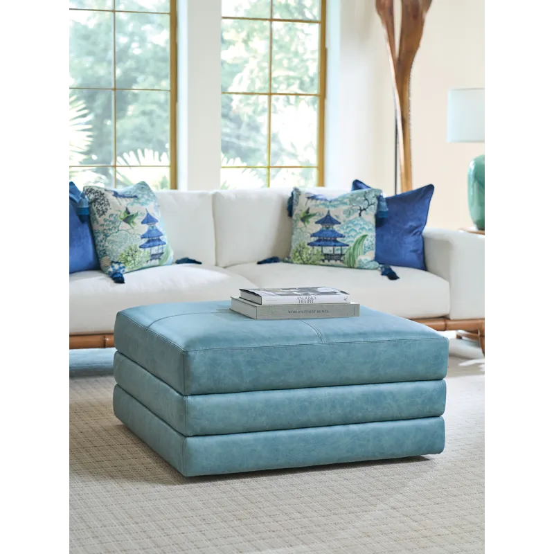 Lexington Leather Brickell Leather Ottoman