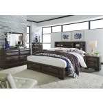 Newland King Storage Bed, Dresser & Mirror, Nightstand
