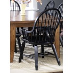 Treasures Bow Back Arm Chair - Black
