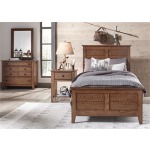 Grandpa's Cabin Youth Full Sleigh Bed, Dresser & Mirror