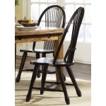 Treasures Sheaf Back Side Chair - Black