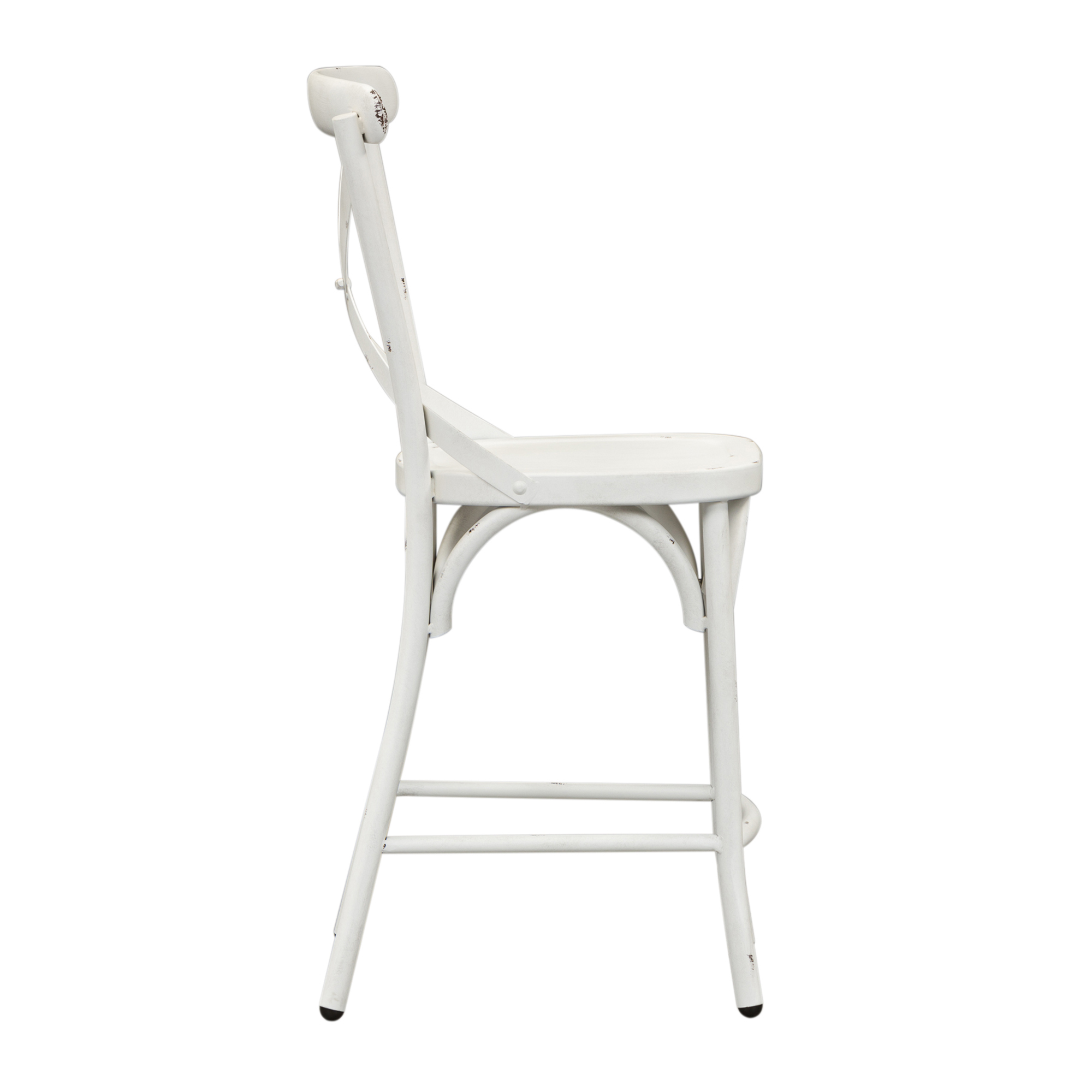 Vintage Series X Back Counter Chair Antique White NIS507088820 by