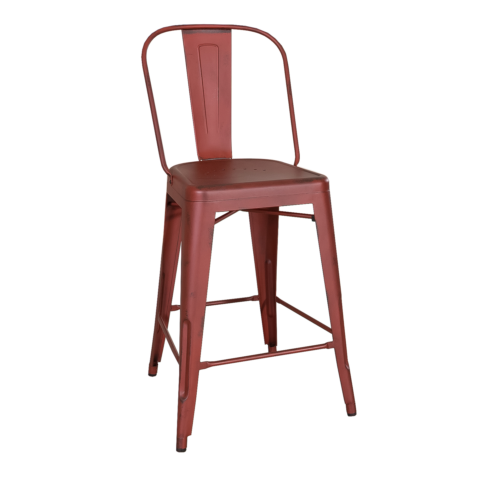 Vintage Series Bow Back Counter Chair Red (RTA) NIS398885634