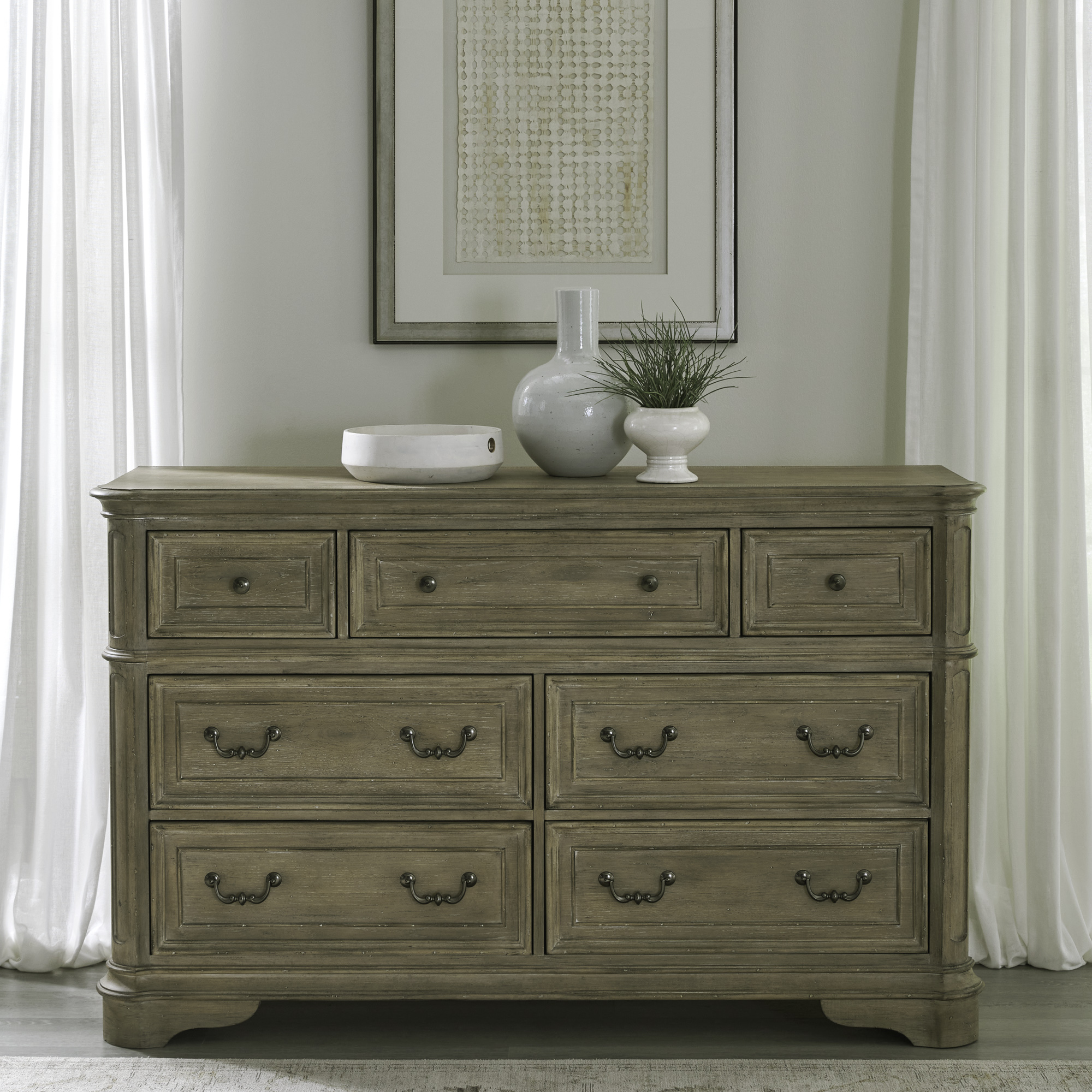 Magnolia Manor 7 Drawer Dresser NIS823197161 at FurnitureLand