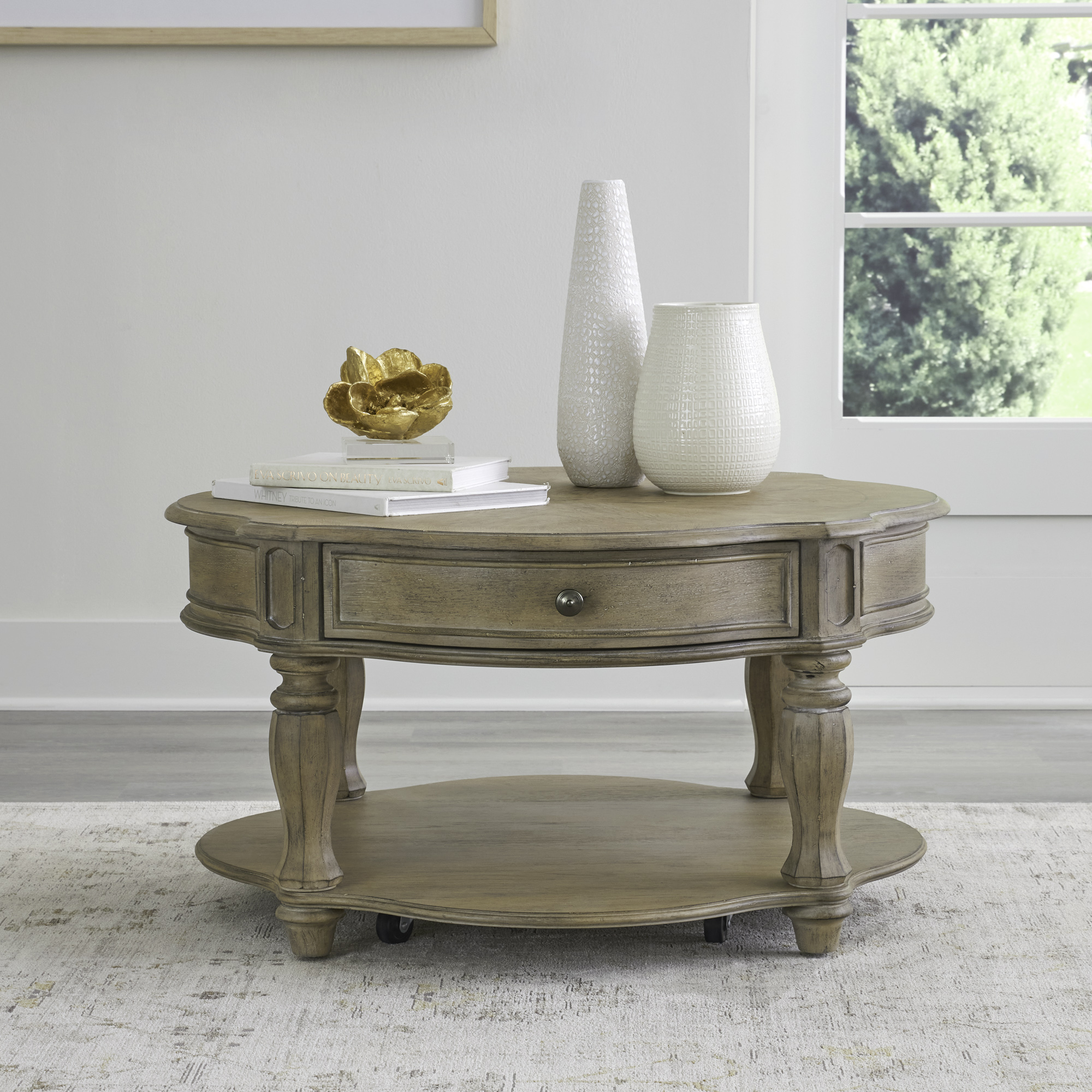 Magnolia Manor Round Cocktail Table 244NOT1011 by Liberty Furniture at