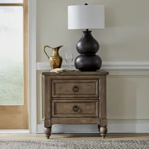 Americana Farmhouse Queen Sleigh Bed, Dresser & Mirror, Nightstand