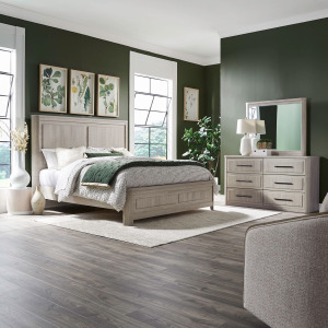 Modern Play King Panel Bed, Dresser & Mirror