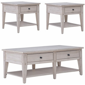 Lake House 3 Piece Set (1-Cocktail 2-End Tables)