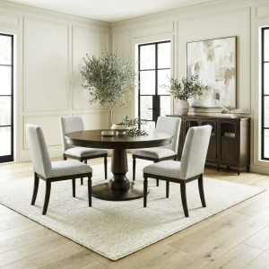 Wesley Hall Opt 5 Piece Pedestal Table Set