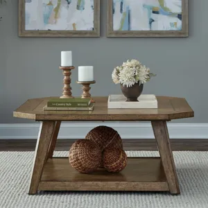 Octagonal Cocktail Table, Amber Bro