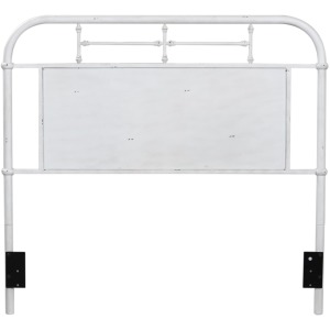 Vintage Series King Metal Headboard - Antique White