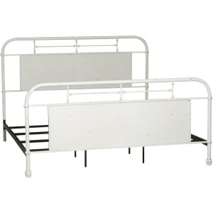 Vintage Series King Metal Bed - Antique White
