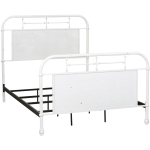 Vintage Series Full Metal Bed - Antique White