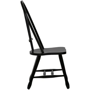 Treasures Sheaf Back Side Chair - Black (RTA)