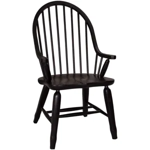 Treasures Bow Back Arm Chair - Black (RTA)
