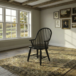 Treasures Bow Back Arm Chair - Black (RTA)