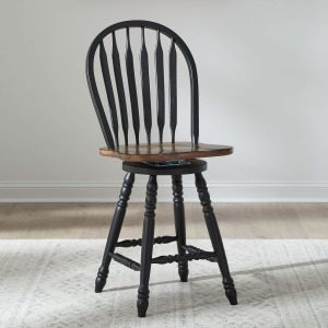 Carolina Crossing Windsor Swivel Counter Chair - Black