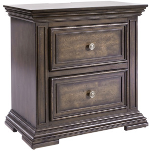 2 Drawer Night Stand, Brownstone