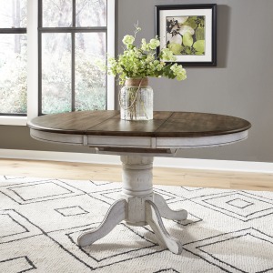 Carolina Crossing Oval Pedestal Table Base- White